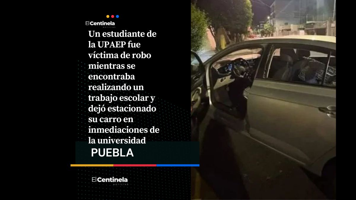 “Nadie vio ni escuchó nada”: estudiante sufre cristalazo y le roban computadora en la UPAEP
