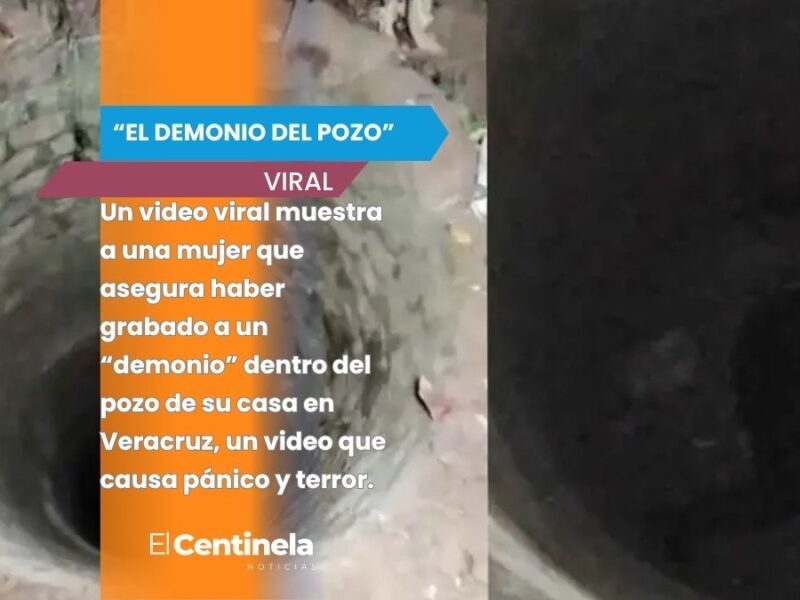 Mujer capta inquietante figura con ojos brillantes atrapada dentro de un pozo en Veracruz