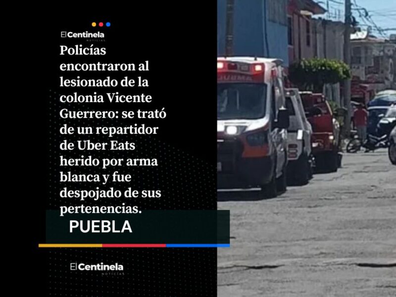 Apuñalan a repartidor de Uber Eats en presunto asalto en la Vicente Guerrero