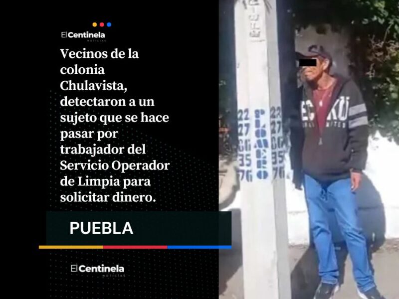 Falso trabajador del Servicio de Limpia intenta engañar a vecinos en colonia Chulavista