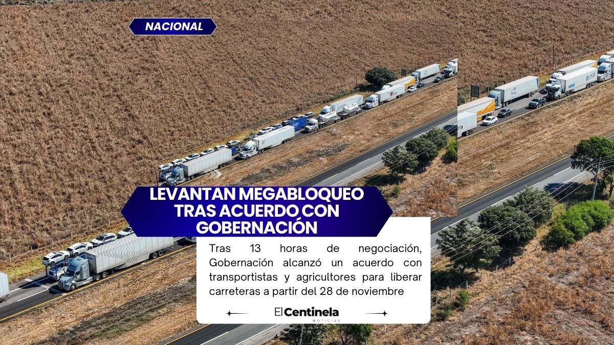 Gobernación logra acuerdo y termina megabloqueo de transportistas y agricultores en 17 estados