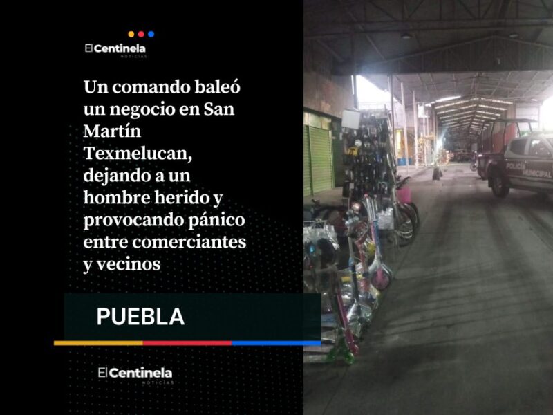 Ataque armado en San Martín Texmelucan deja un herido y desata pánico