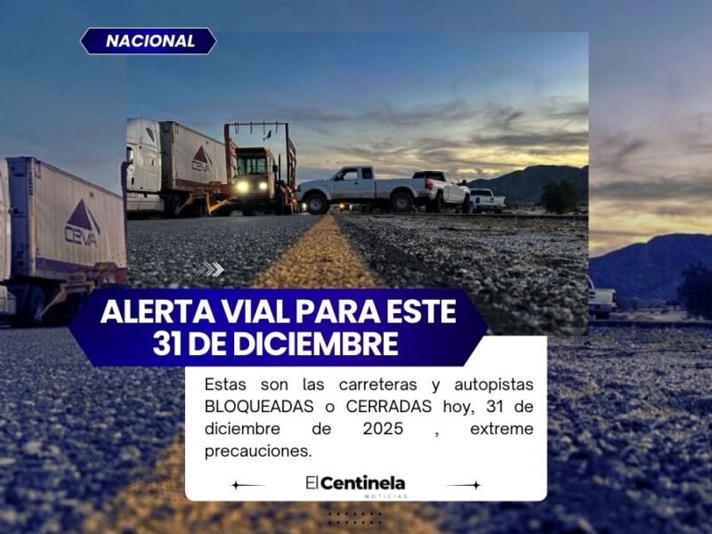 Estas son las carreteras y autopistas BLOQUEADAS o CERRADAS hoy, 31 de diciembre de 2025