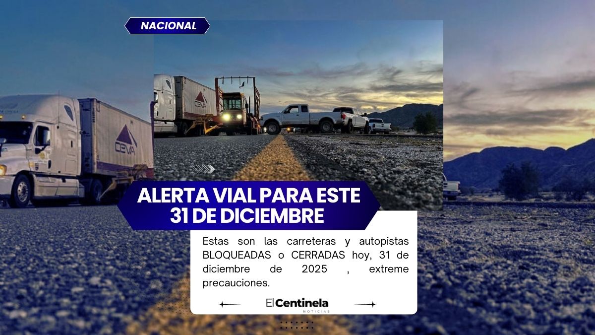 Estas son las carreteras y autopistas BLOQUEADAS o CERRADAS hoy, 31 de diciembre de 2025
