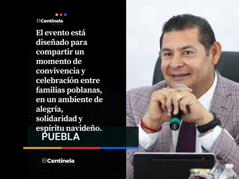 Armenta invita a las familias poblanas a la gran cena Navideña en el Centro Expositor