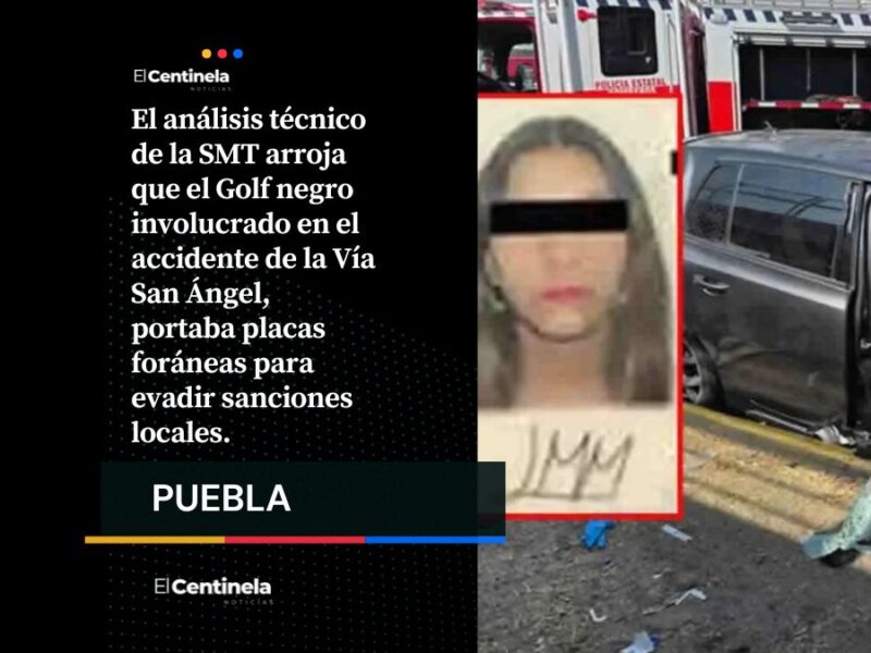 Luz María M manejaba el golf negro a 140 kilómetros por hora al impactarse y matar a Mayca y Paola