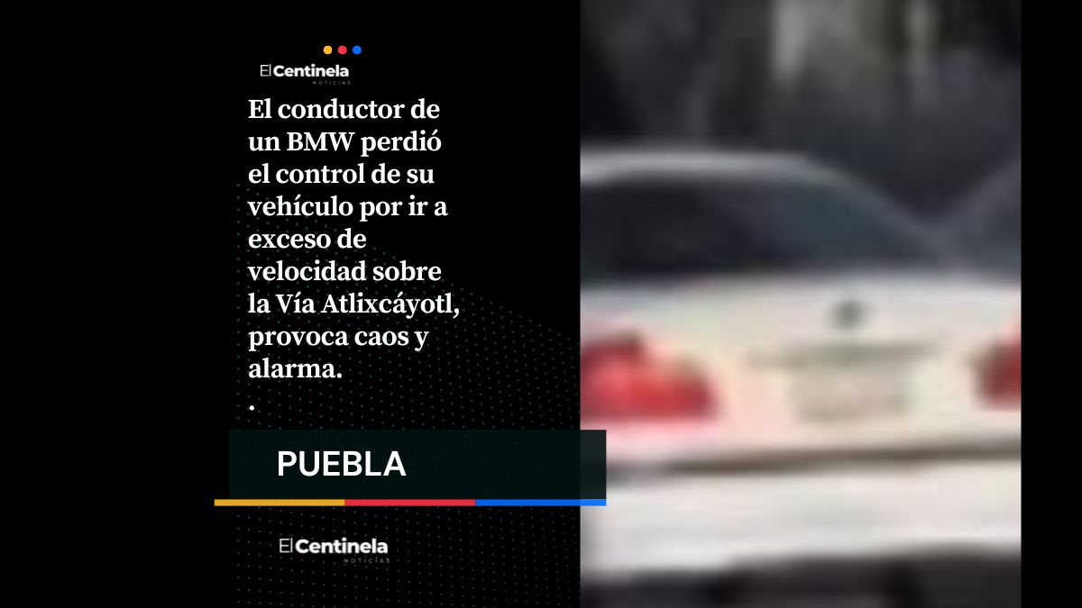 Maniobra peligrosa de un BMW provoca caos y alarma en la Atlixcáyotl