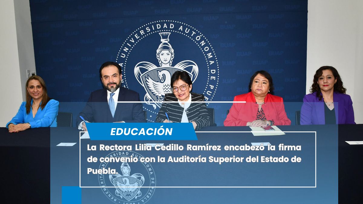 Firman convenio BUAP y la Auditoría Superior del Estado de Puebla
