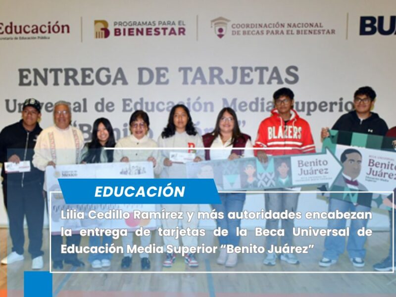 Entregan tarjetas de la Beca de Educación Media Superior “Benito Juárez” en Arena BUAP