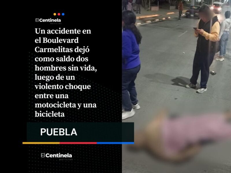 Motociclista y ciclista mueren tras brutal choque en Boulevard Carmelitas