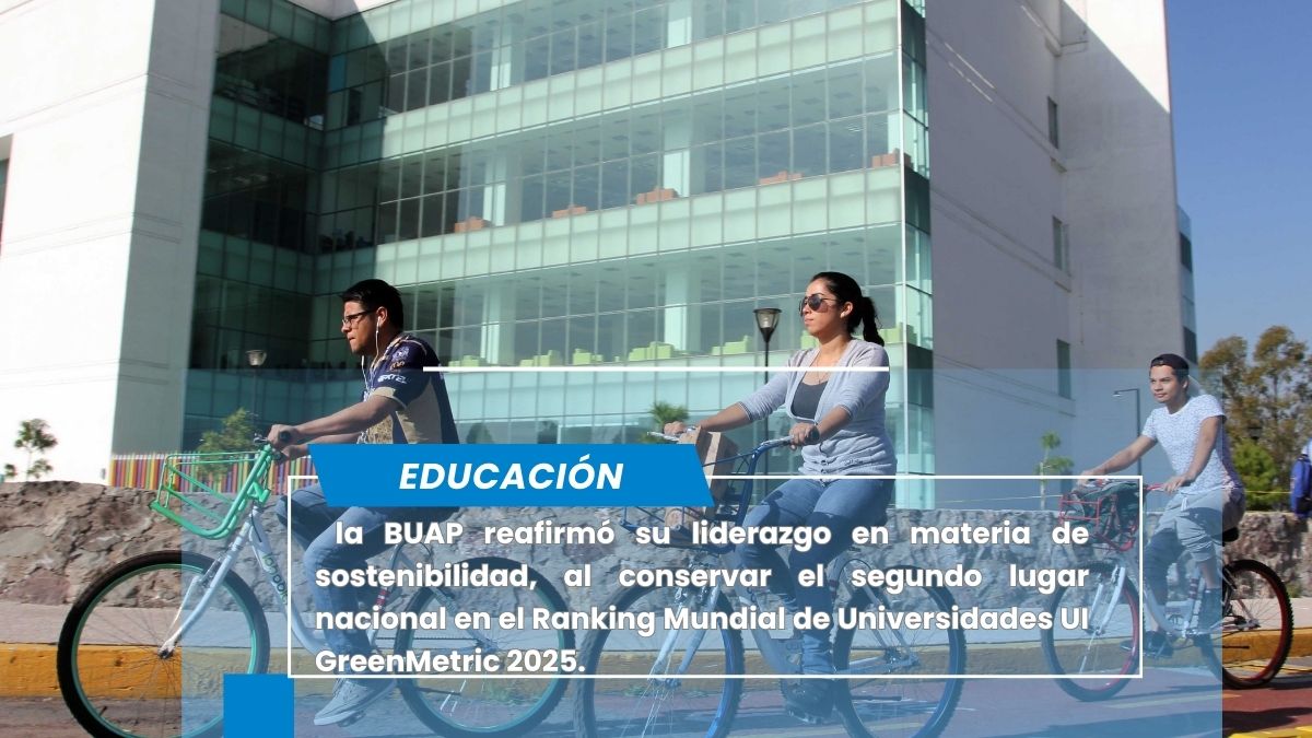 BUAP, segundo lugar nacional en el Ranking Mundial de Universidades UI GreenMetric 2025