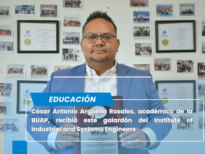 Honran al docente César Antonio Argüello Rosales con el Global Outstanding Faculty Advisor Award