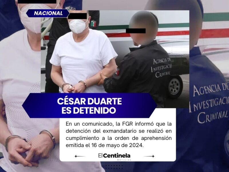 Detienen a César ‘N’, exgobernador de Chihuahua