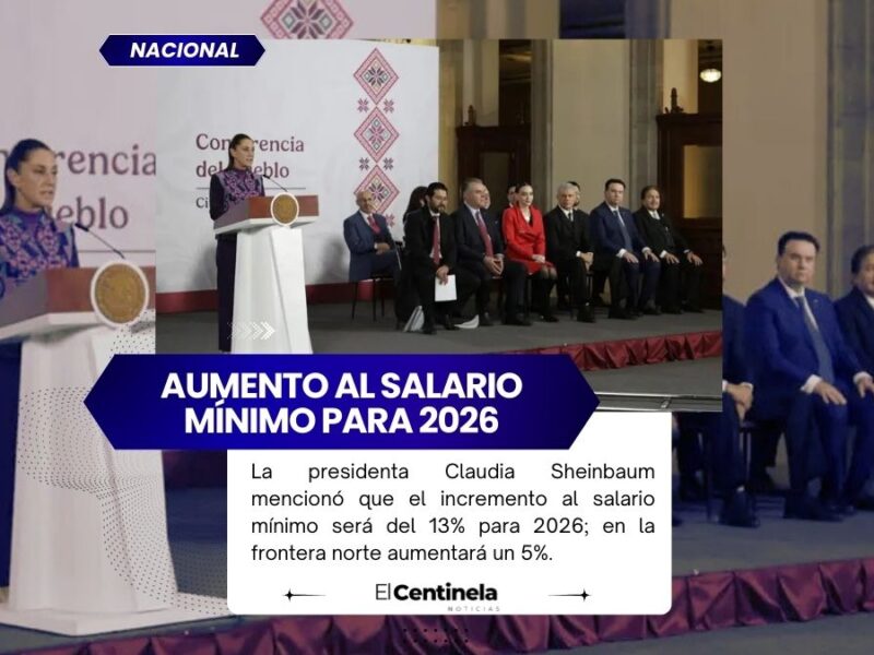 Sheinbaum anuncia aumento al salario mínimo para 2026; ¿en cuánto quedará?