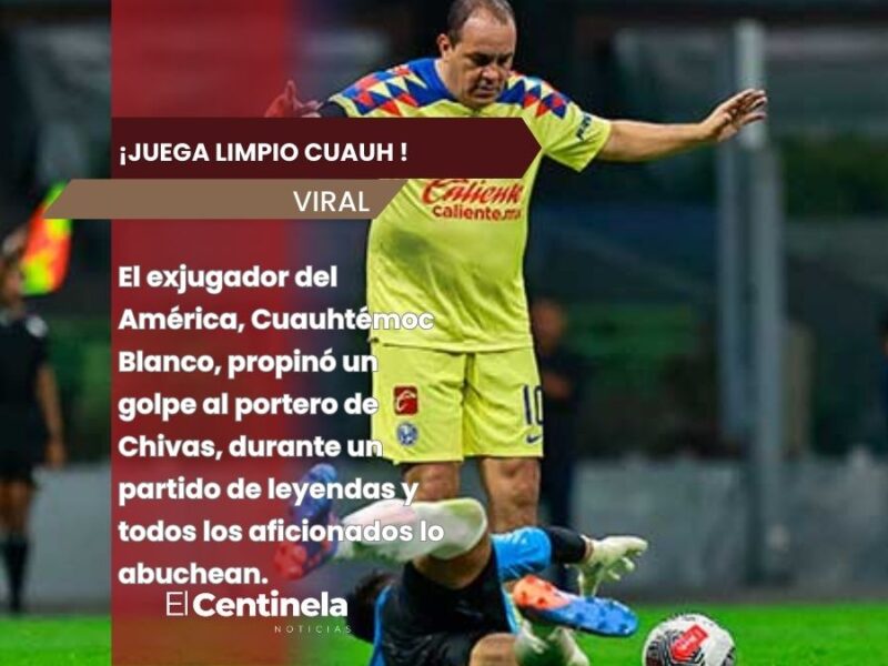 Cuauhtémoc Blanco golpeó al portero de Chivas