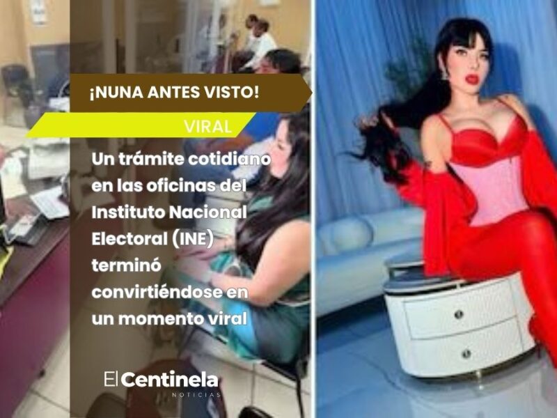 Influencer mexicana lleva sus propias luces para salir bien en la foto de la credencial del INE