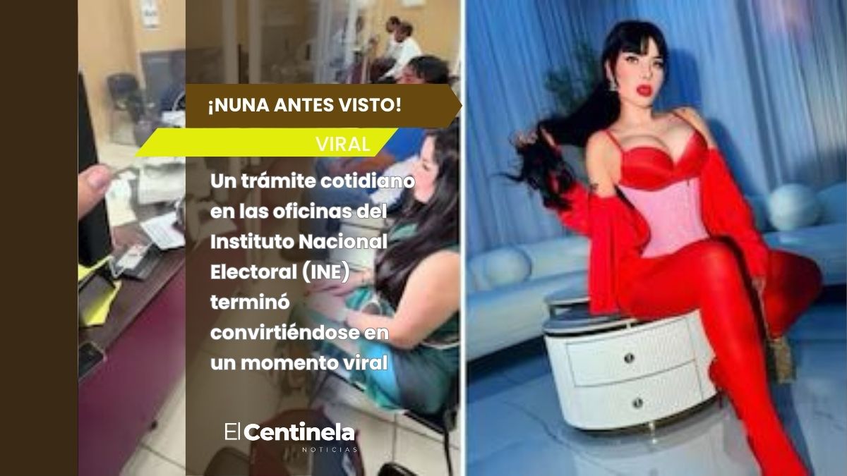 Influencer mexicana lleva sus propias luces para salir bien en la foto de la credencial del INE