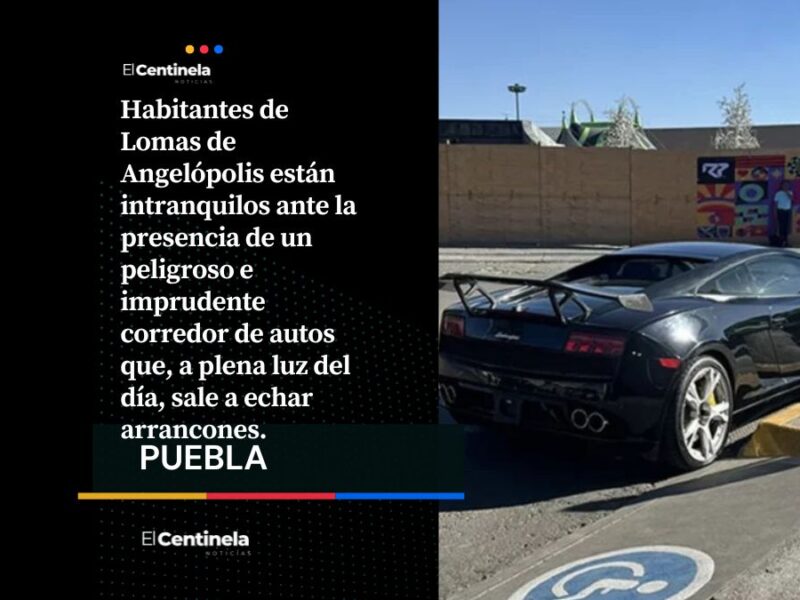 Lamborghini Aventador SIN PLACAS recorre Lomas de Angelópolis causando miedo con sus arrancones