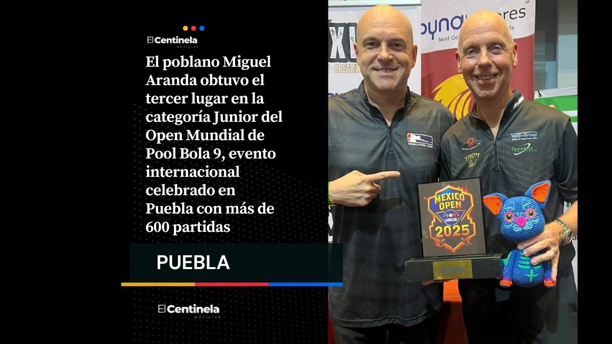 Miguel Aranda conquista el tercer lugar en el Open Mundial de Pool Bola 9 en Puebla