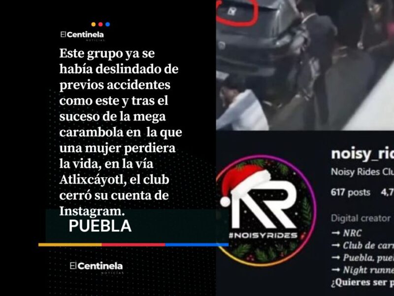Responsable de la megacarambola en la Atlixcáyotl pertenece al club de arrancones “Noisy Rides”