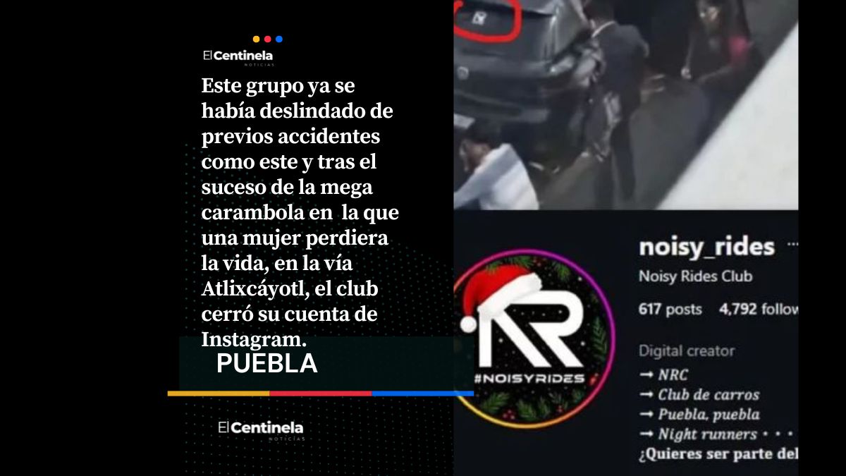 Responsable de la megacarambola en la Atlixcáyotl pertenece al club de arrancones “Noisy Rides”