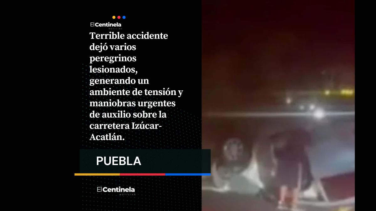 Peregrinos resultan lesionados tras accidente en la carretera Izúcar-Acatlán