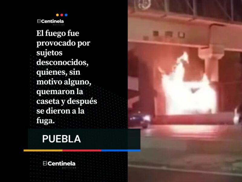 Prenden fuego a caseta del Periférico Ecológico y huyen; no hubo heridos
