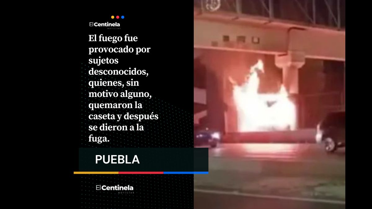Prenden fuego a caseta del Periférico Ecológico y huyen; no hubo heridos