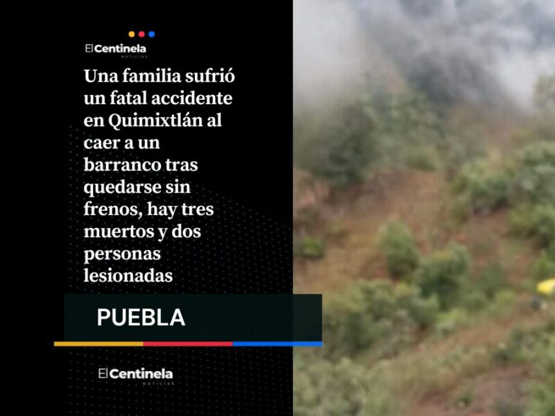 Tragedia en Quimixtlán: familia cae a barranco por falla en frenos y mueren tres personas