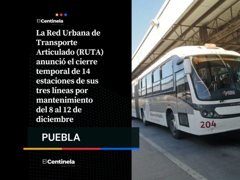 RUTA cierra 14 estaciones por mantenimiento: fechas, horarios y líneas afectadas