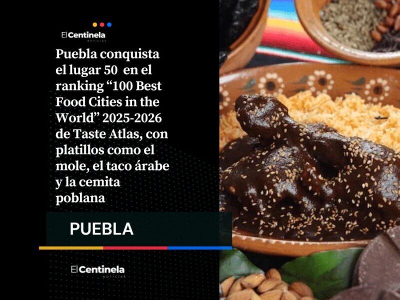 Puebla se alza en el mundo del sabor y entra al top 50 gastronómico de Taste Atlas