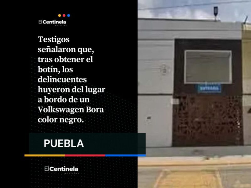 Violento asalto en Tepeaca: ladrones asaltan escuela y se llevan 2 millones de pesos
