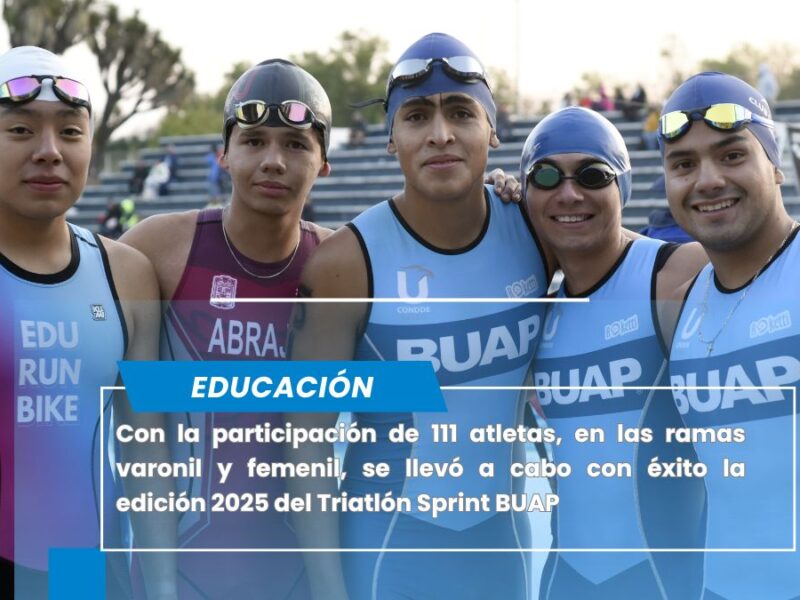 Se lleva a cabo con grandeza el Triatlón Sprint BUAP 2025