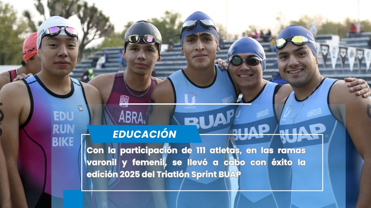 Se lleva a cabo con grandeza el Triatlón Sprint BUAP 2025