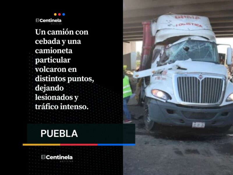 Accidentes de tránsito provocan caos en la autopista México-Puebla y Periférico