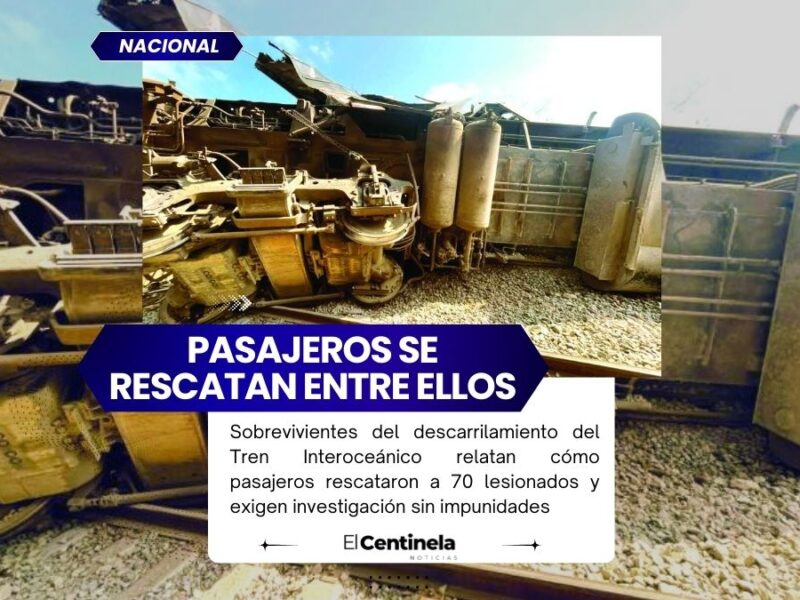Pasajeros rescatan a 70 heridos tras descarrilamiento del Tren Interoceánico