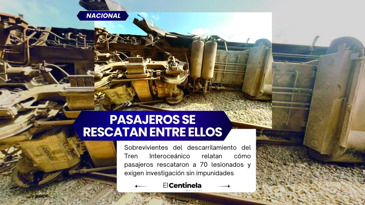Pasajeros rescatan a 70 heridos tras descarrilamiento del Tren Interoceánico