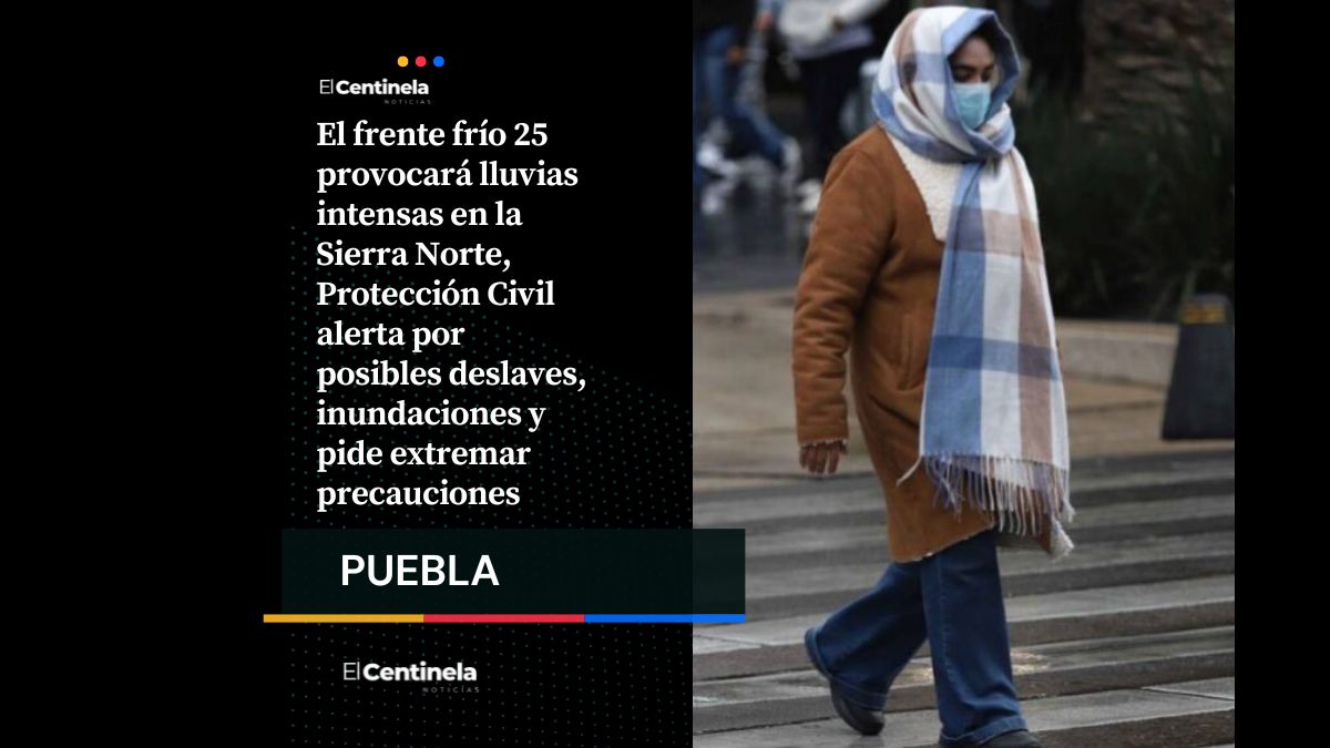 Fin de año gélido: frente frío 25 pone en alerta a la Sierra Norte por lluvias intensas