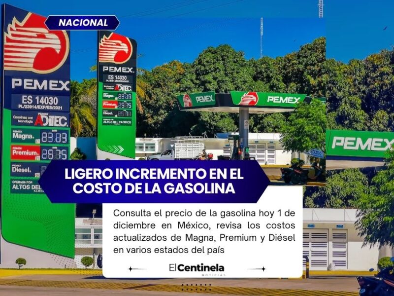 Precio de la gasolina hoy 1 de diciembre en México: así amanecen los costos