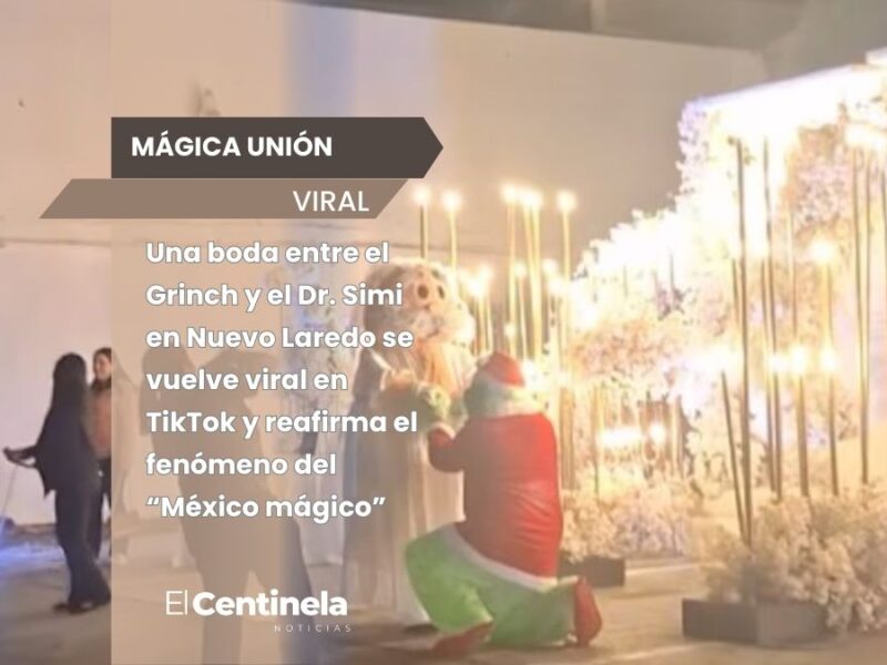 México mágico: boda viral del Grinch y el Dr. Simi conquista TikTok
