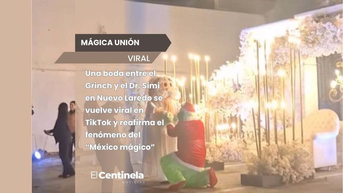 México mágico: boda viral del Grinch y el Dr. Simi conquista TikTok