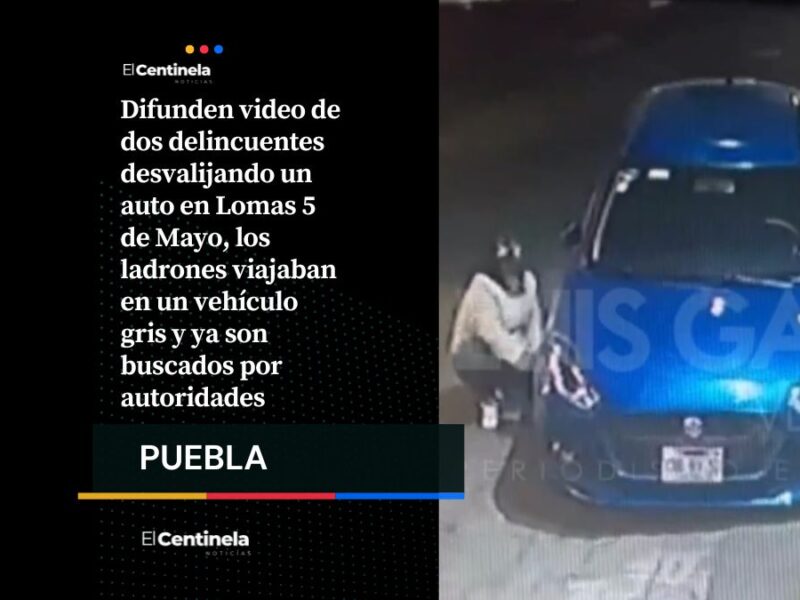 Ladrones desvalijan auto en Lomas 5 de Mayo, vecinos alertan sobre robo de autopartes