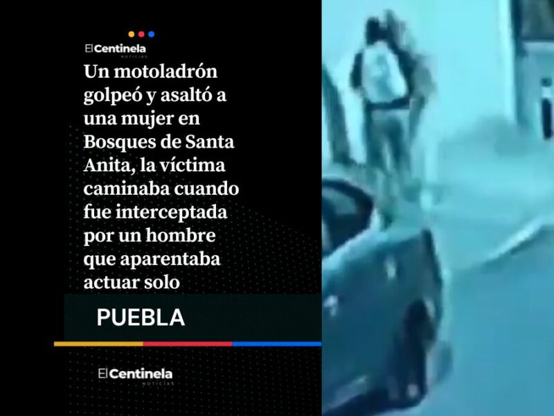 Delincuente asalta y agrede a mujer en Bosques de Santa Anita, cámara capta violento atraco