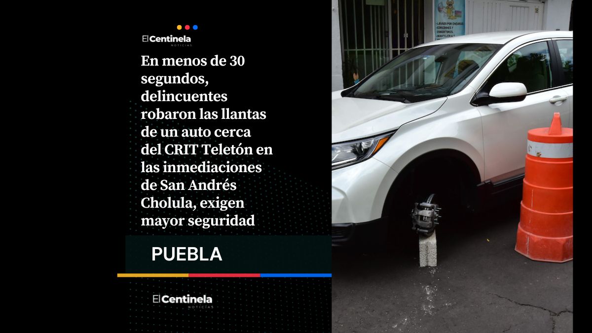 Robo exprés de llantas cerca del CRIT Teletón: delincuentes actúan en 30 segundos