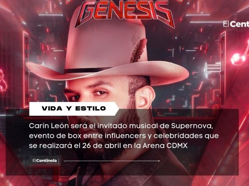 Carín León encenderá ‘Supernova’, el evento de box más esperado en la Arena CDMX
