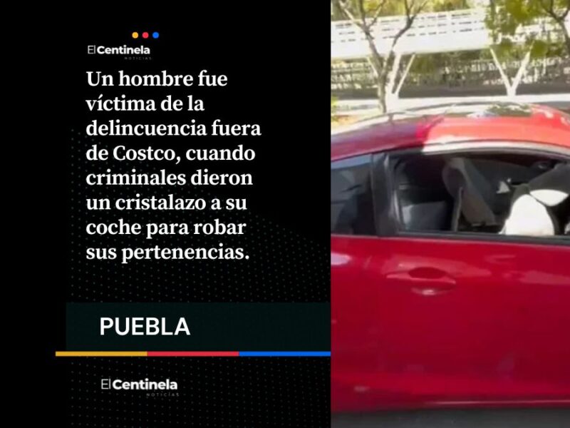 Dan cristalazo a auto afuera de Costco a plena luz del día ¡Ni un policía cerca!