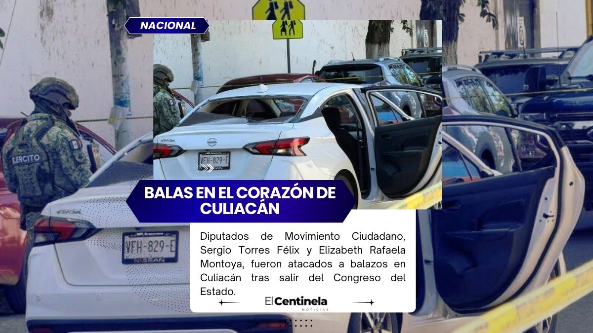Atacan a balazos a líder estatal y diputada de Movimiento Ciudadano en Sinaloa