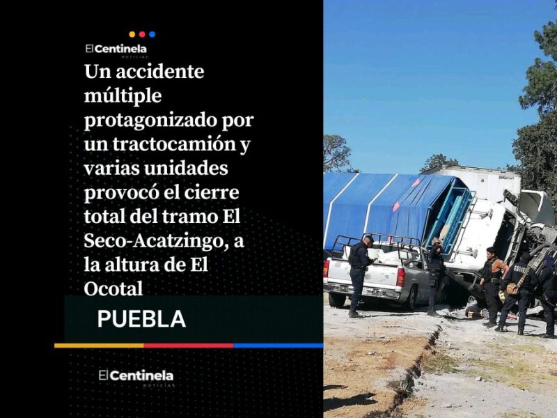 Fuerte accidente cierra la carretera El Seco-Acatzingo, a la altura de El Ocotal