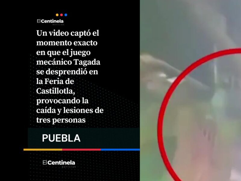 Accidente en Feria de Castillotla: juego Tagada se desprende y deja tres lesionados