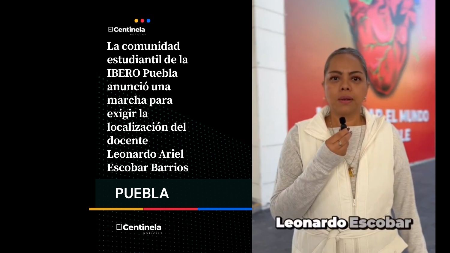 Estudiantes de la IBERO anuncian marcha para exigir localización del catedrático Leonardo Ariel